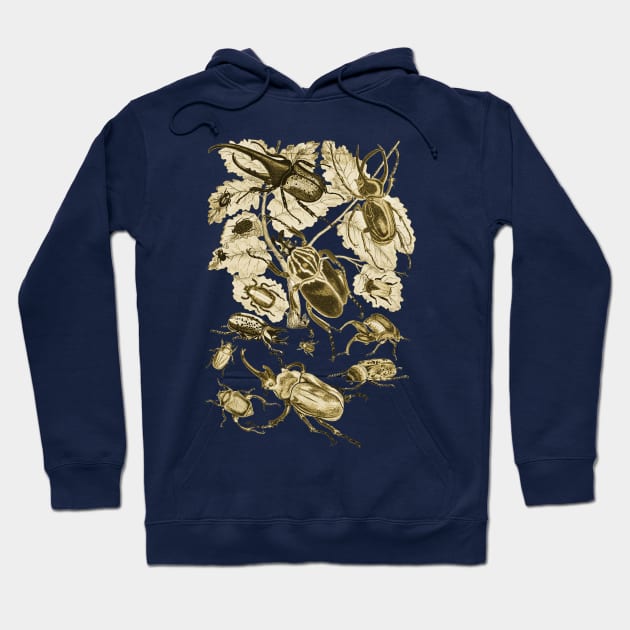 Coleoptera Beetles and Weevils J Mayson Ochre Hoodie by Scientistudio